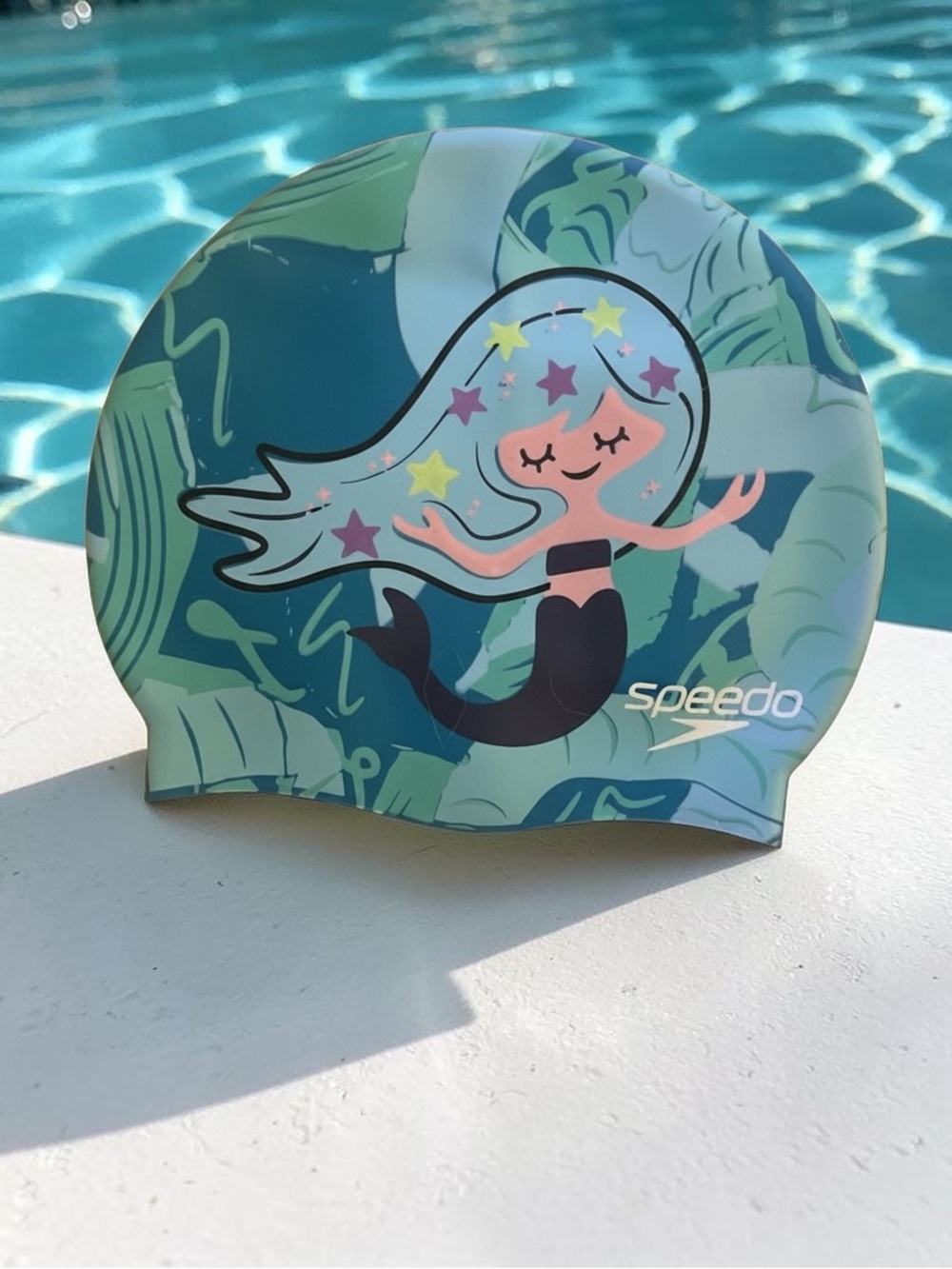 Never worn, Speedo Kids Mermaid Swim Cap